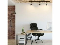 Fauteuil De Bureau à Hauteur Réglable Et Inclinable Nixon Similicuir Noir -mobilier de bureau Shop siege de bureau 9907047