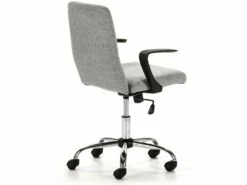 Fauteuil De Bureau Relevable Teo Matelassé Avec Tissu Gris Clair -mobilier de bureau Shop siege de bureau 9907053