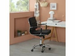 Fauteuil De Bureau Fenix Inclinable Noir, Cuir Synthétique -mobilier de bureau Shop siege de bureau 9907067