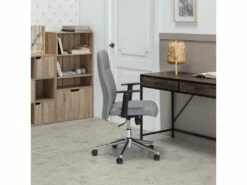 Fauteuil De Bureau Relevable Et Reclinable Sam, Tissu Gris Clair -mobilier de bureau Shop siege de bureau 9907077