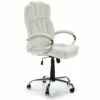 Fauteuil De Bureau à Hauteur Réglable Et Inclinable Nixon Similicuir Blanc