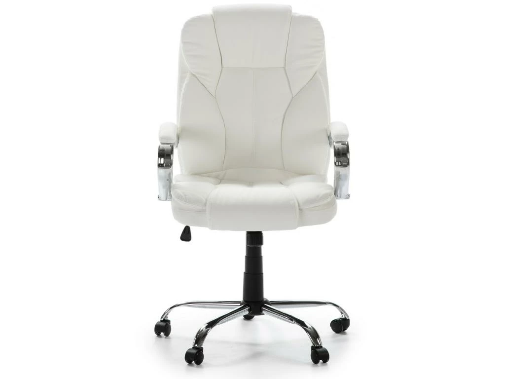 Fauteuil De Bureau à Hauteur Réglable Et Inclinable Nixon Similicuir Blanc 2 Fauteuil De Bureau à Hauteur Réglable Et Inclinable Nixon Similicuir Blanc – Image 2